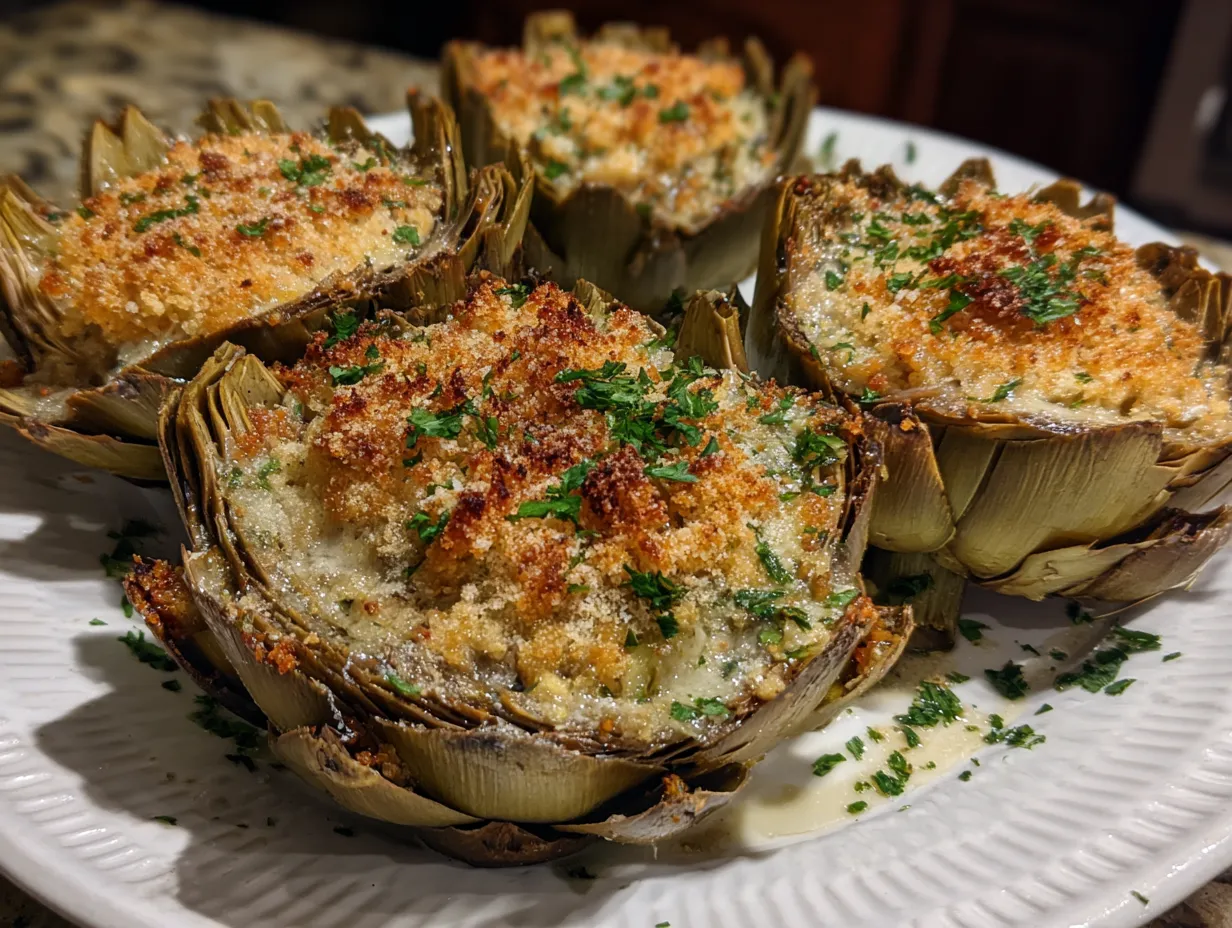 baked stuffed artichokes