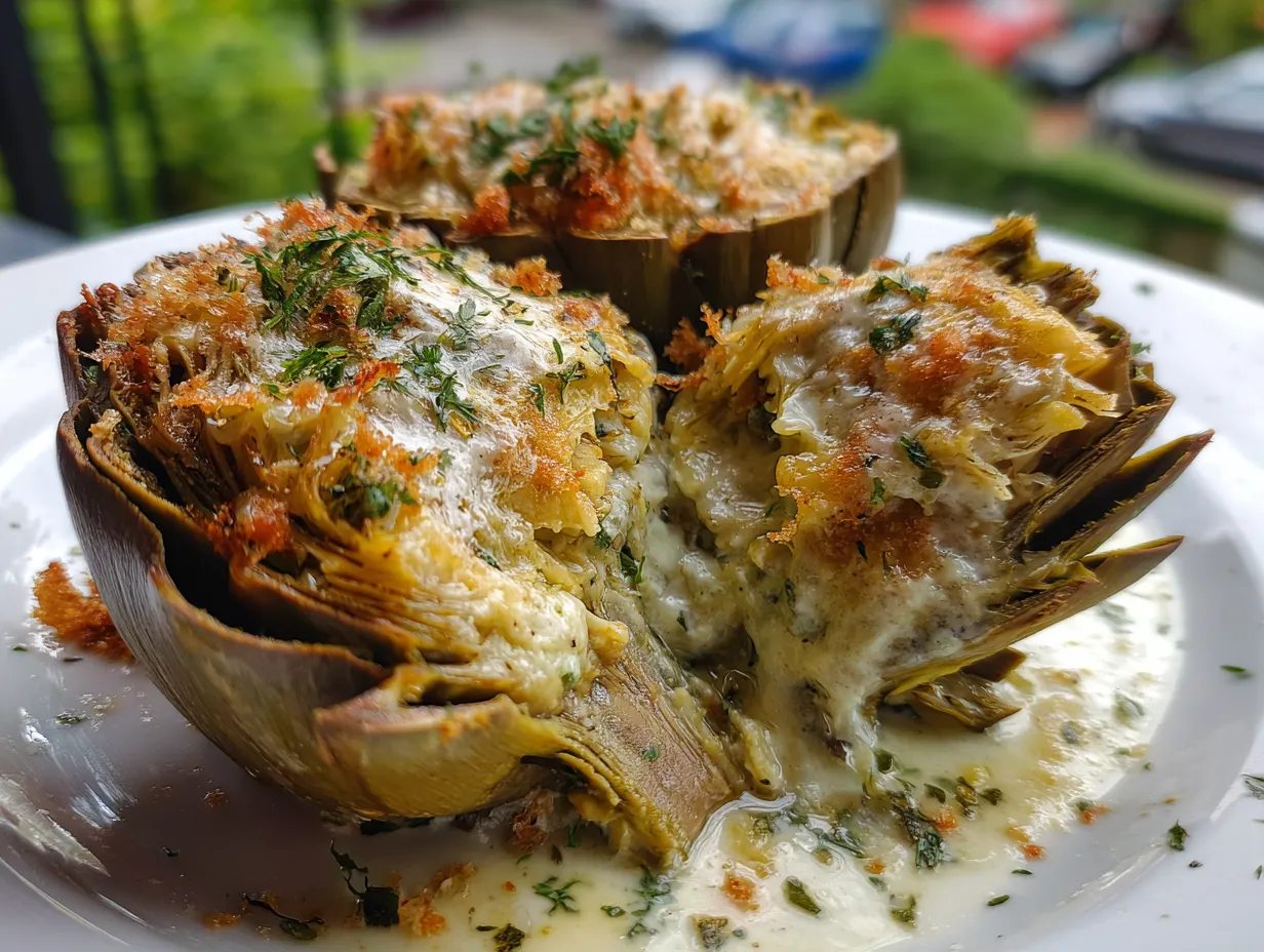 crab stuffed artichokes