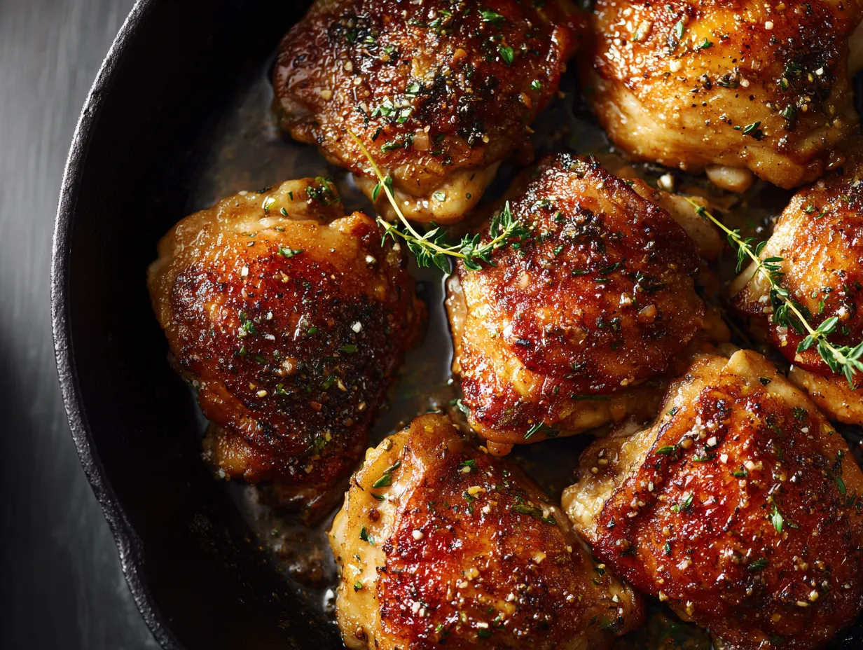 Garlic Brown Sugar Chicken Thighs