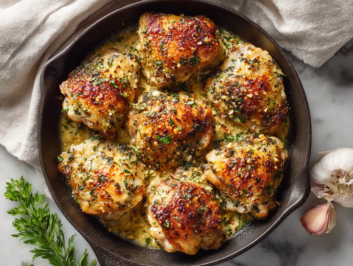 Garlic Parmesan Chicken Thighs