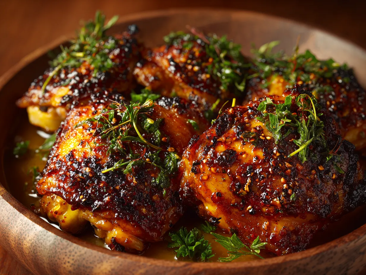 Honey Sriracha Chicken Thighs