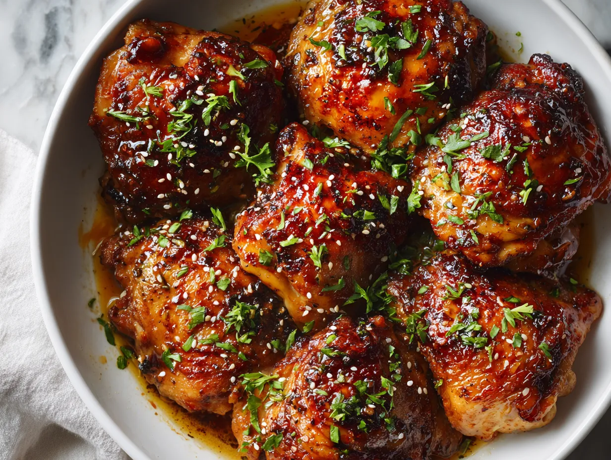 Honey Sriracha Chicken Thighs