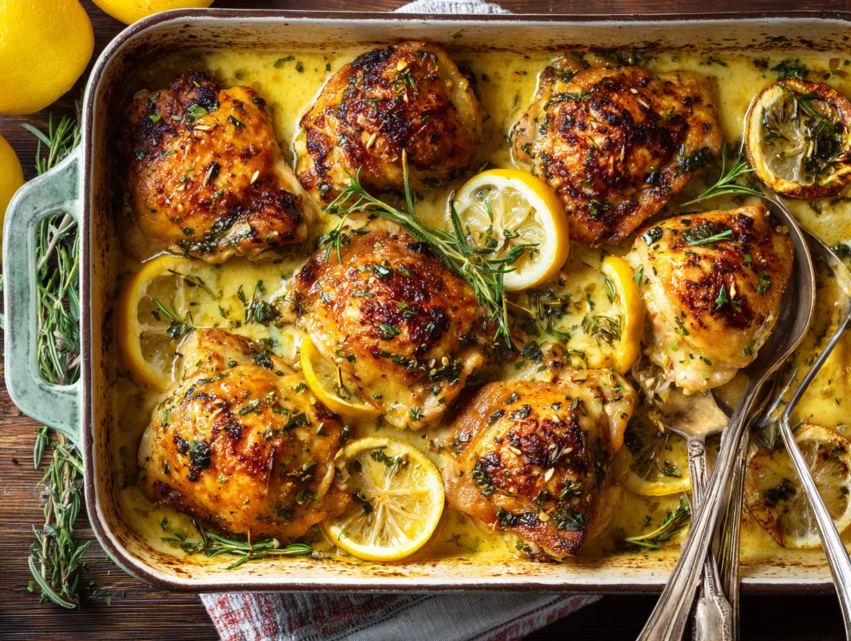 Lemon Garlic Chicken Thighs