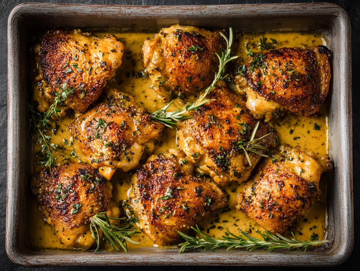 Maple Mustard Chicken Thighs