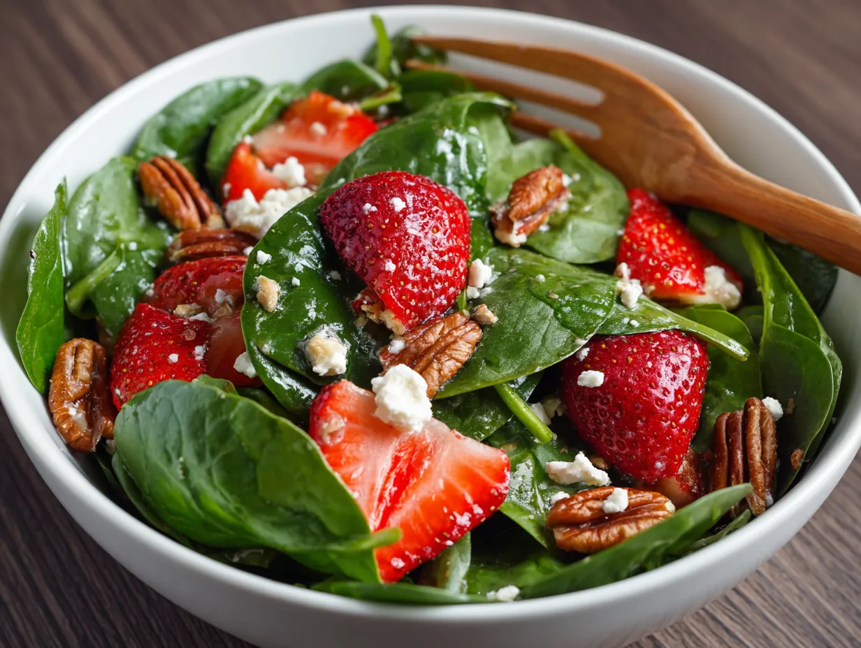 strawberry spinach salad