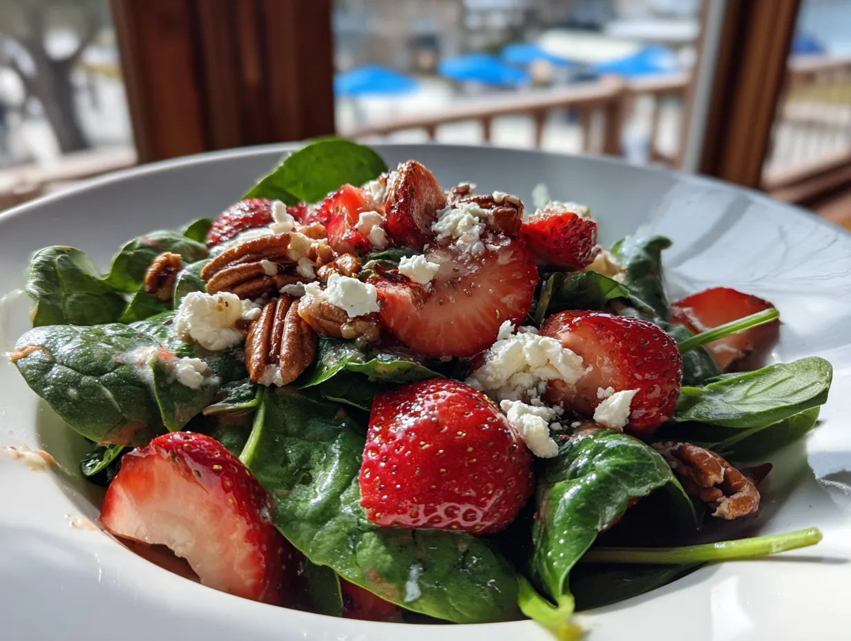 strawberry spinach salad