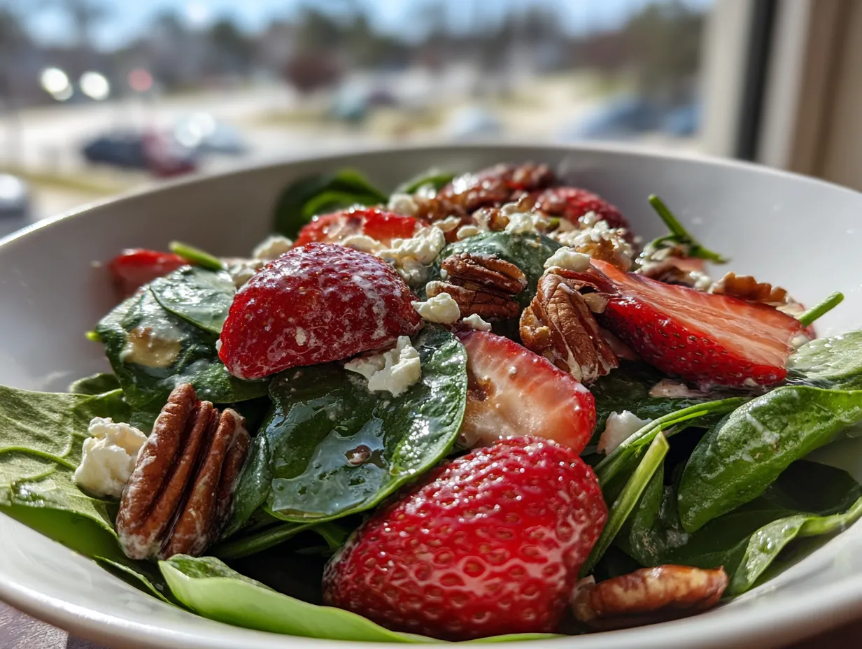 strawberry spinach salad