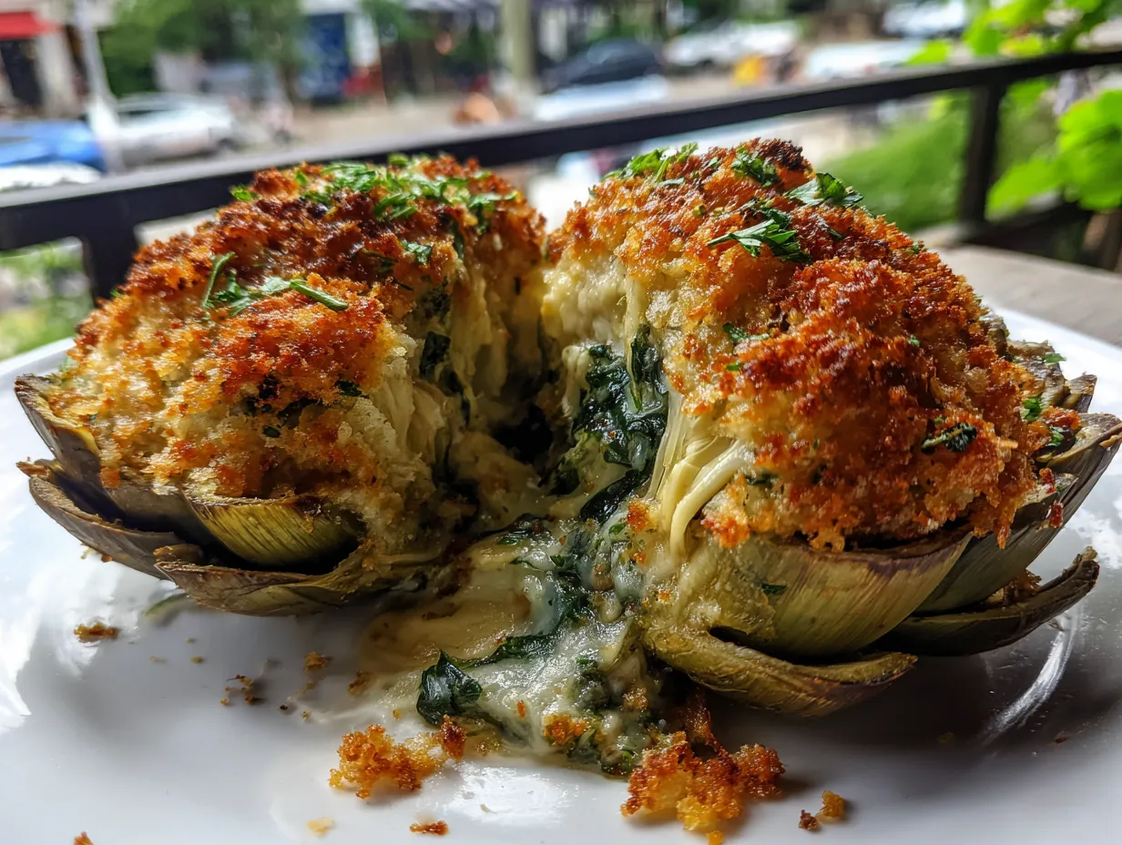 stuffed artichokes italian bread crumbs