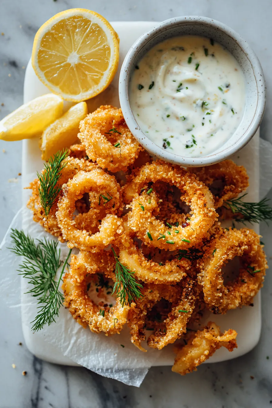 fried calamaries with mayo