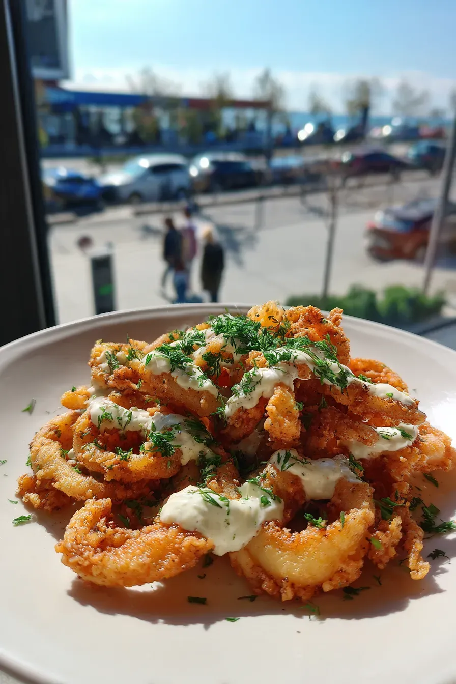 fried calamaries with mayo