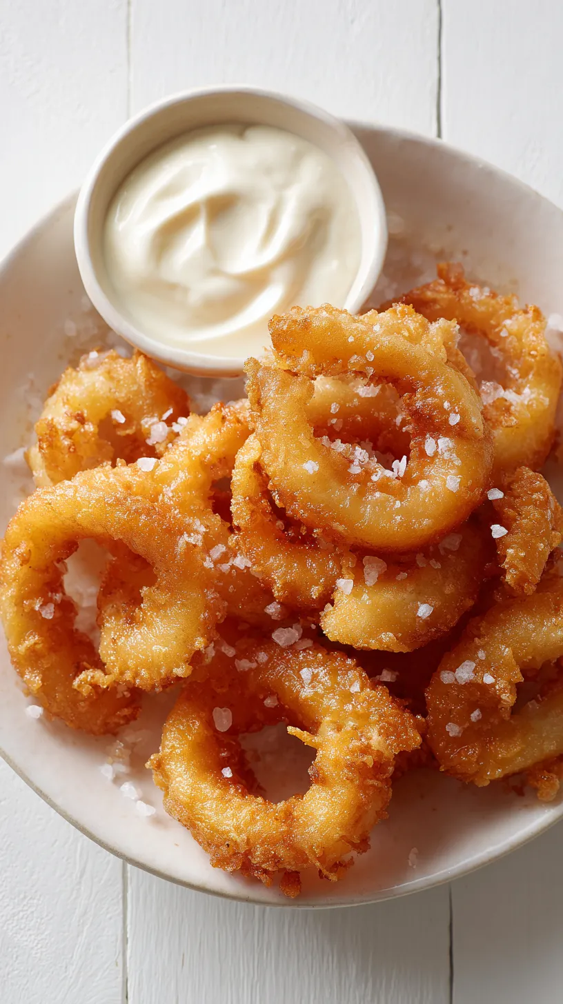 fried calamaries with mayo