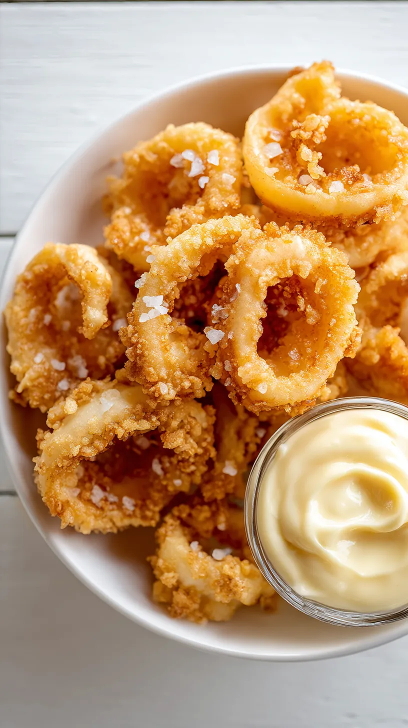 fried calamaries with mayo