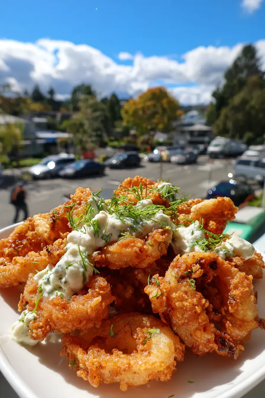 fried calamaries with mayo