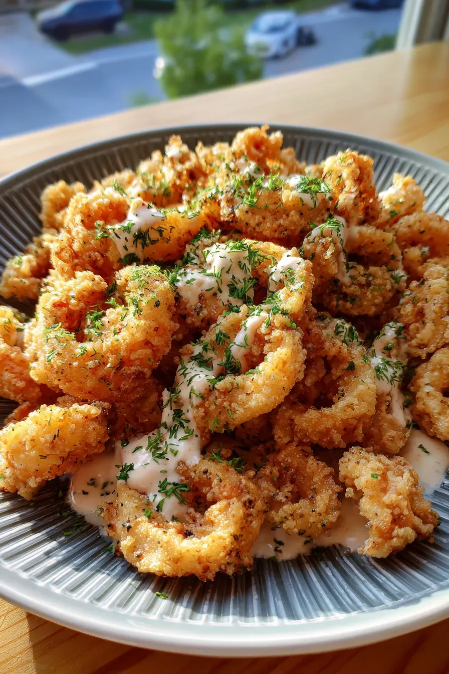 fried calamaries with mayo