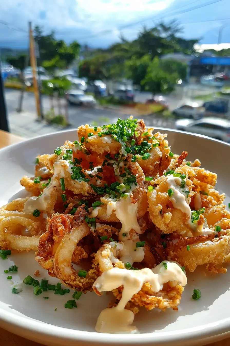 fried calamaries with mayo
